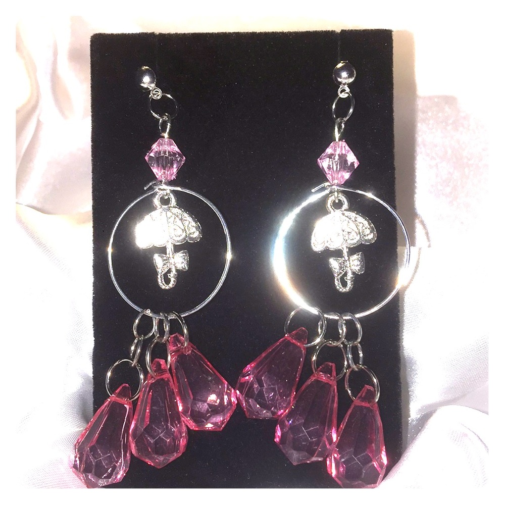 Pink dangles - Picture 3 of 4